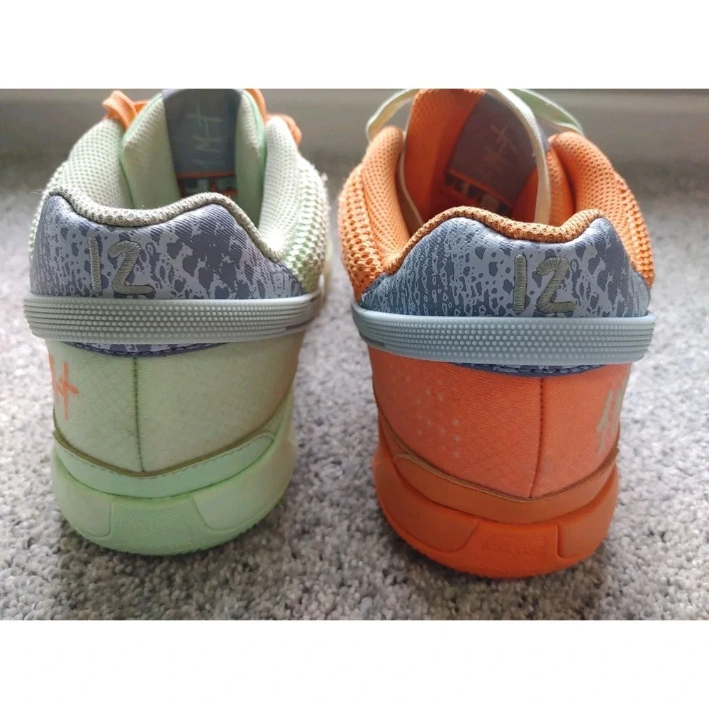 Nike Ja 1 Mismatched Basketball Shoes Sneakers Sz 12 Orange Green Athlete Sporty